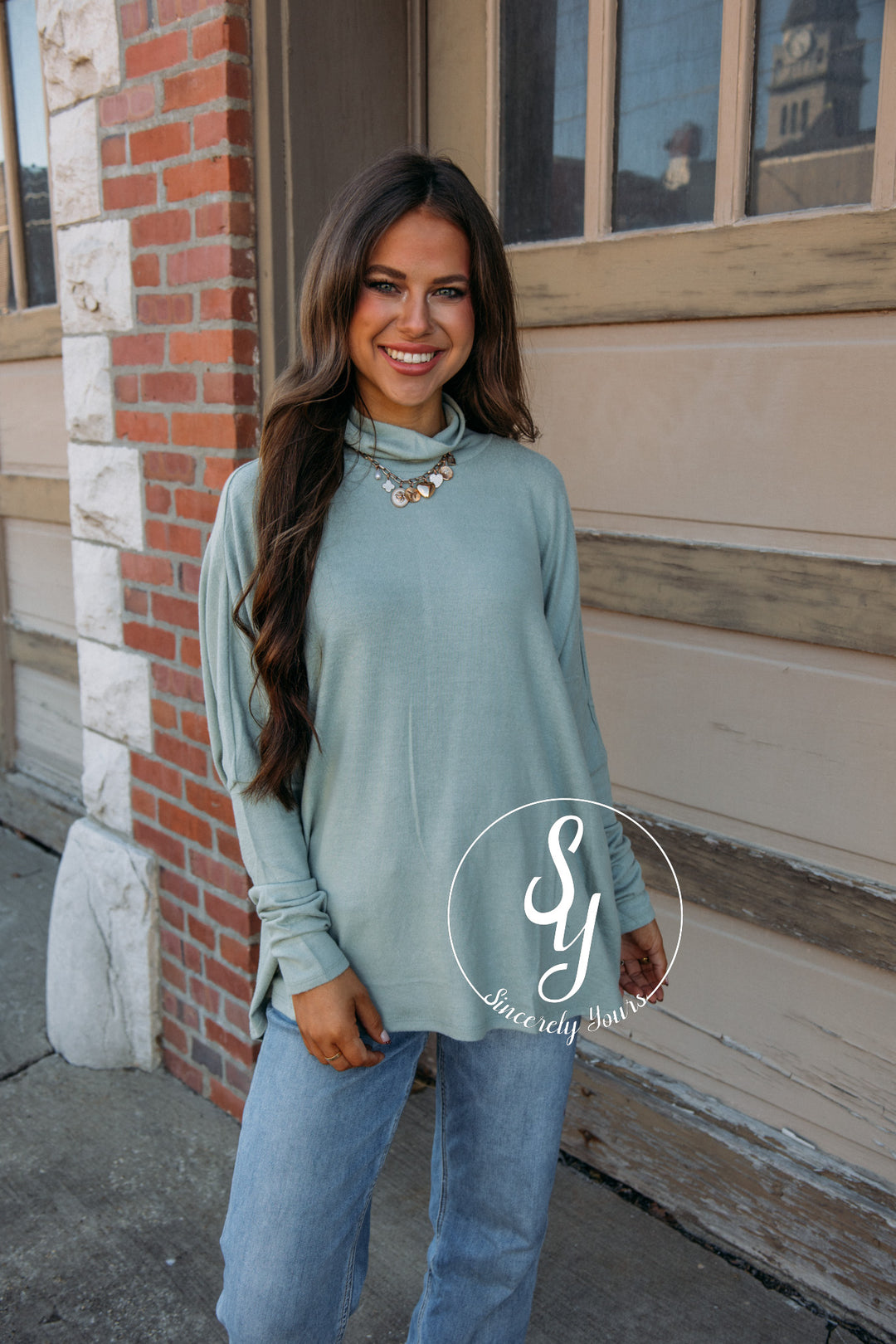 Perfect Basic Top - Sage Green