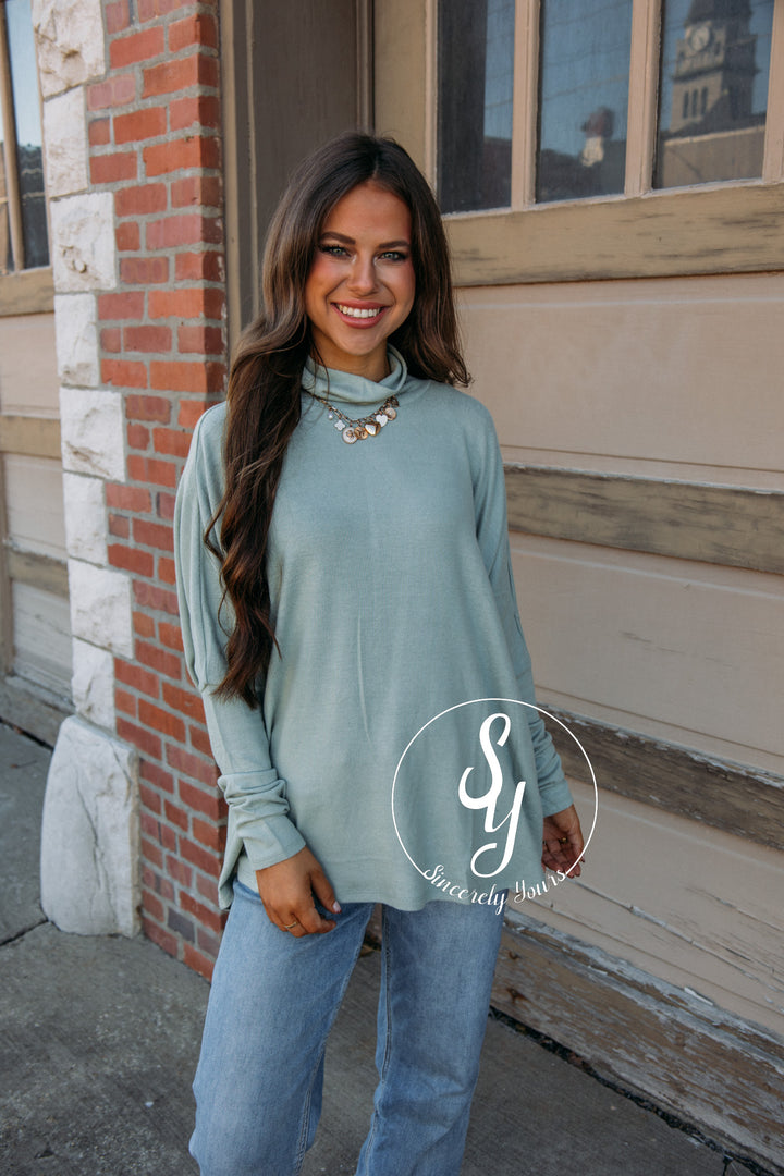 Perfect Basic Top - Sage Green