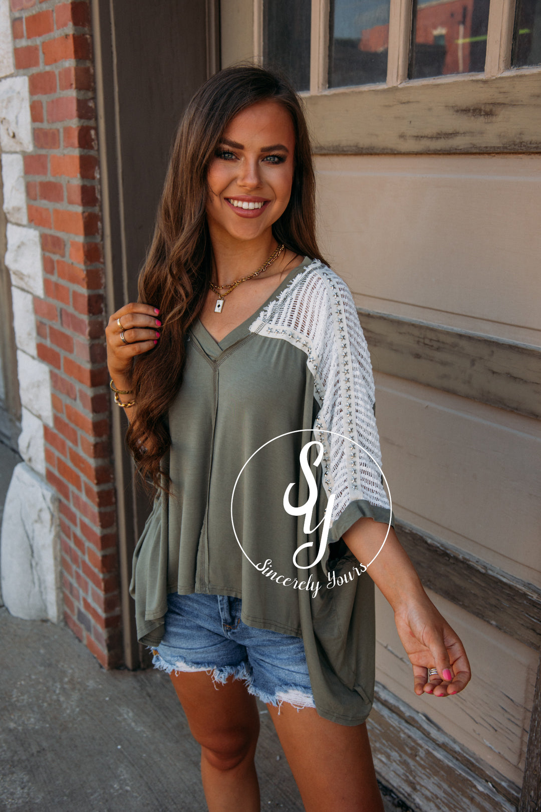 Night Out Top - Olive