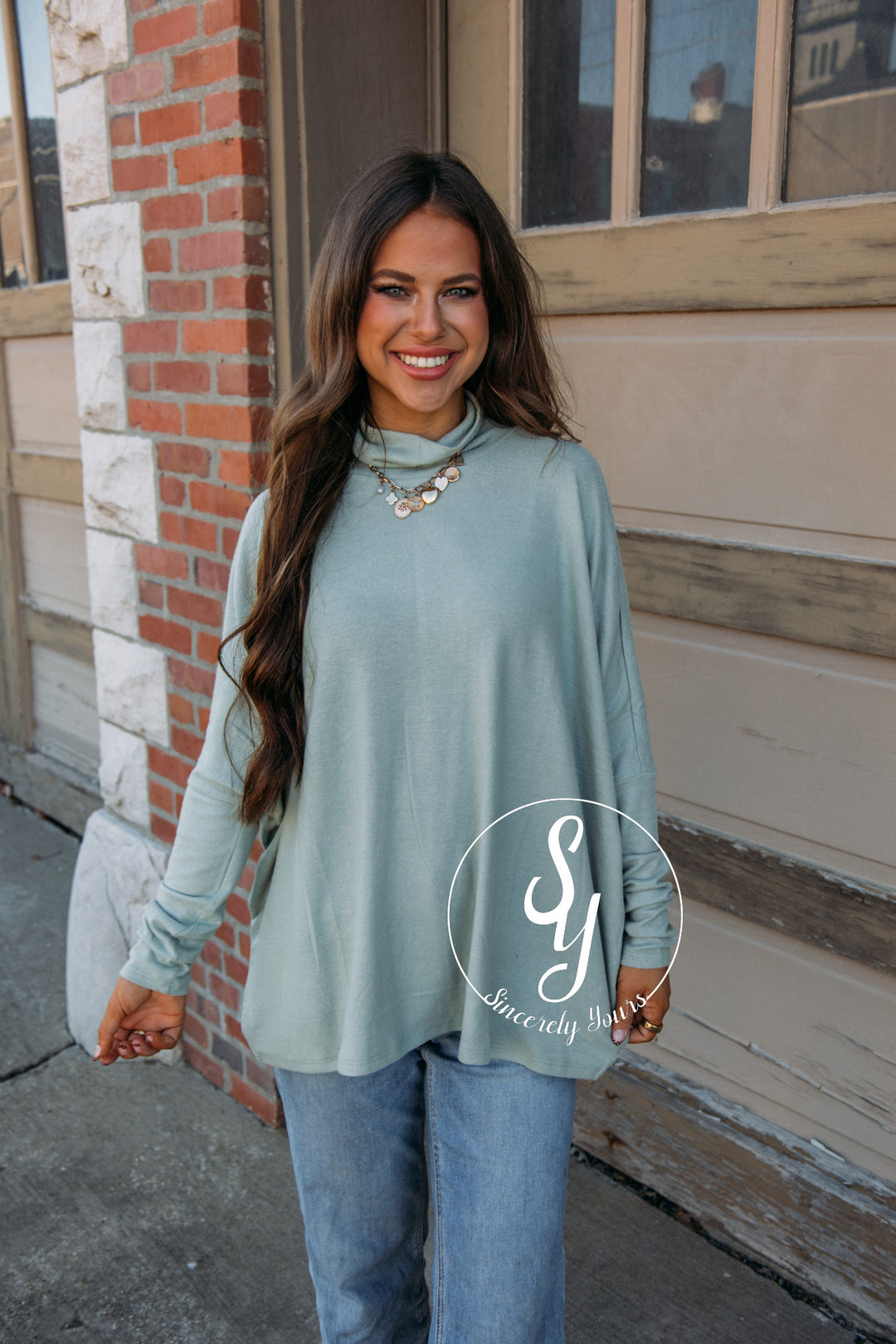 Perfect Basic Top - Sage Green