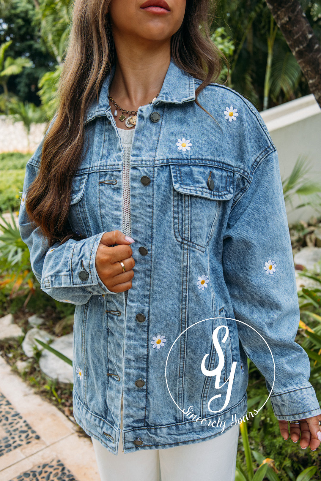 Spring Daisy Jacket - Med Wash