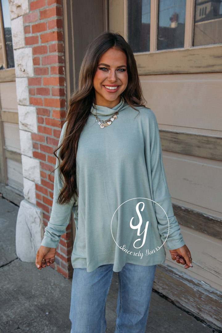 Perfect Basic Top - Sage Green