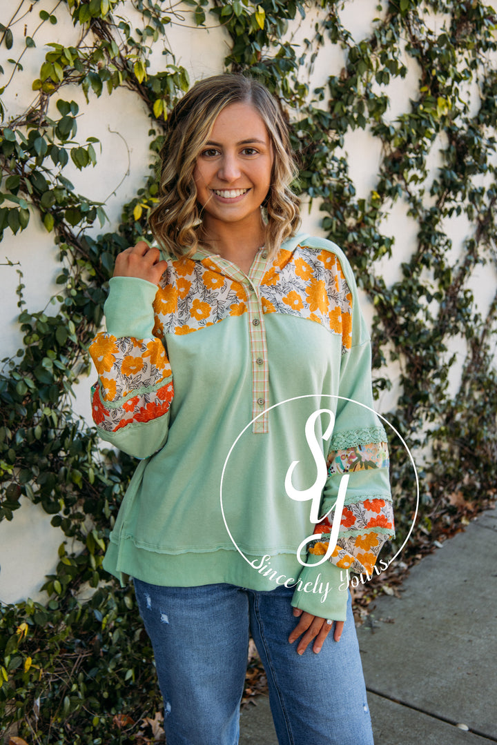 Boho Life Top- Sage