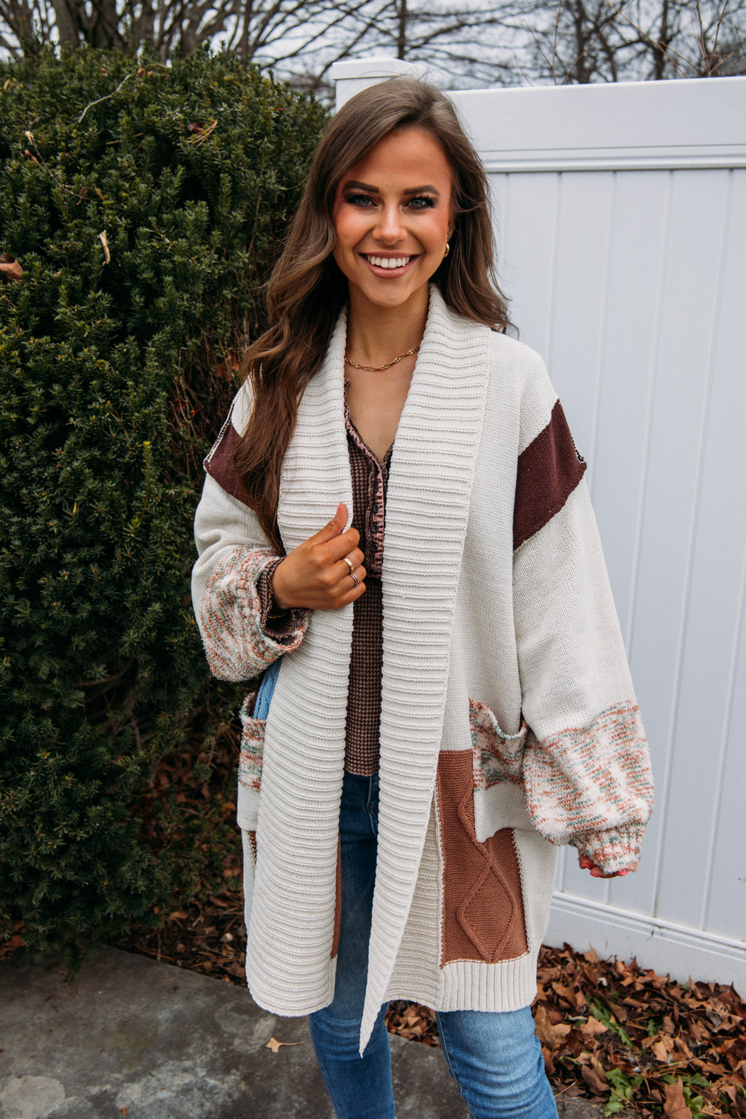 Touch Of Color Cardigan - Powder Almond