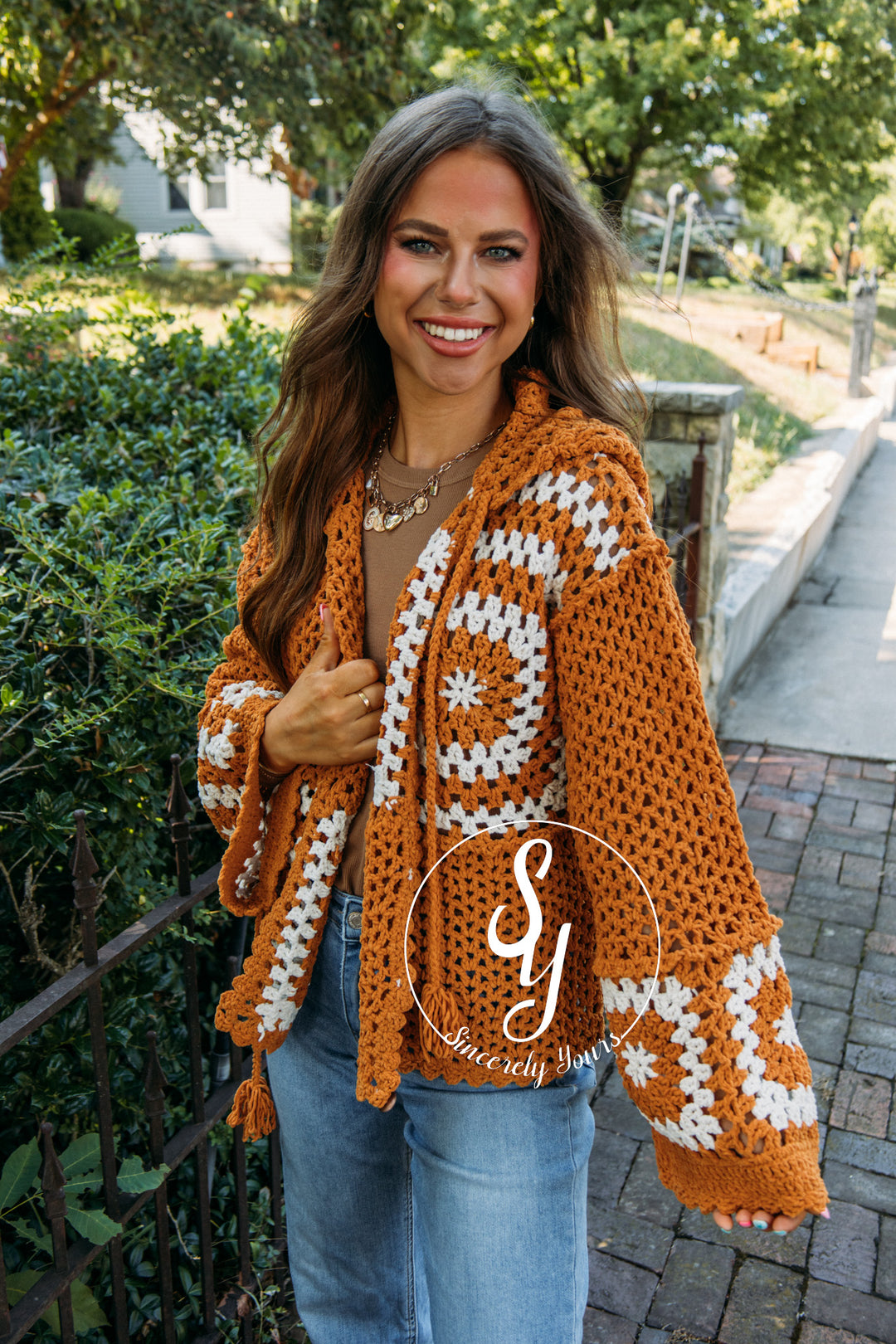 Fireplace Cozy Sweater- Cinnamon