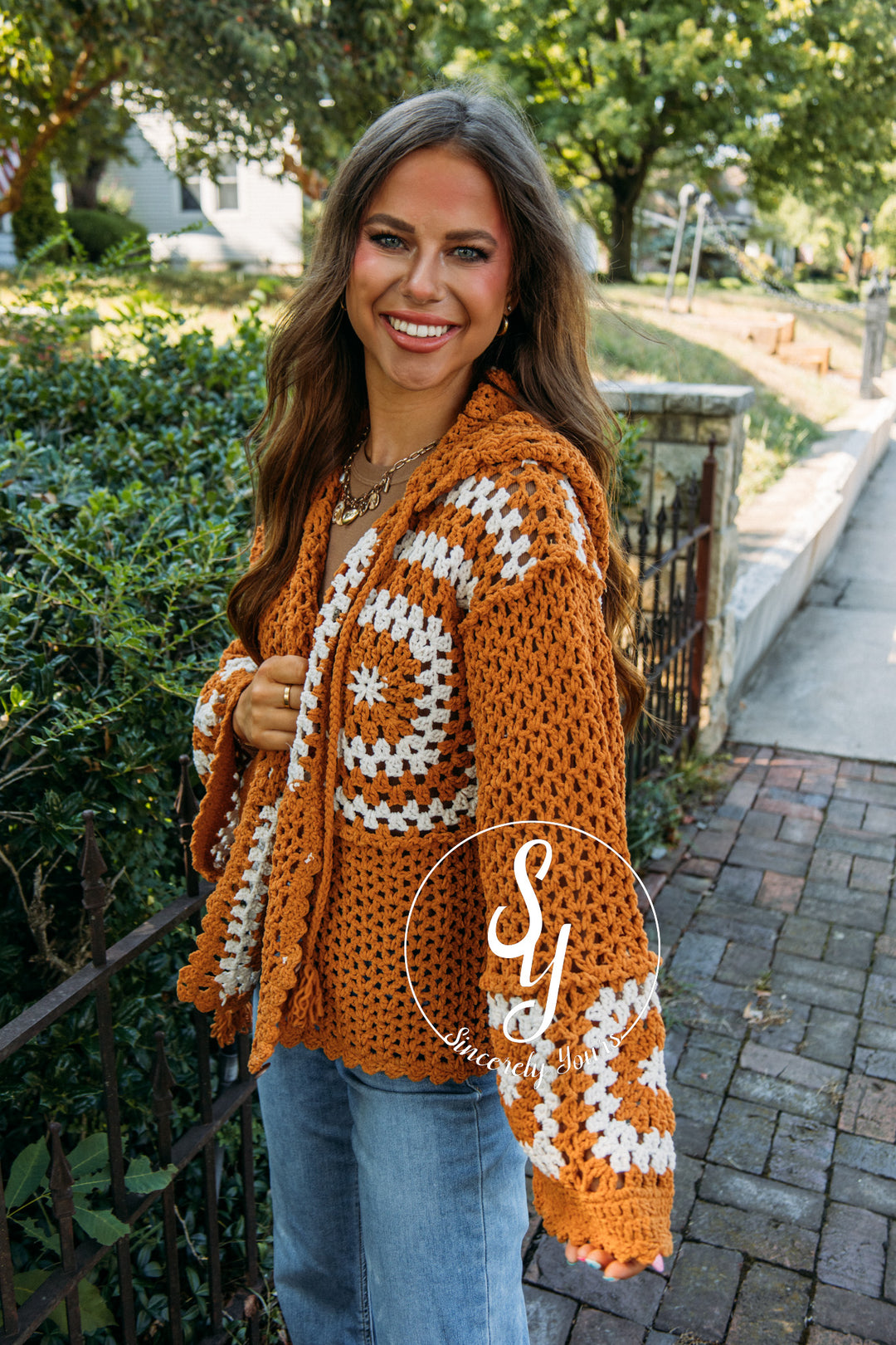 Fireplace Cozy Sweater- Cinnamon