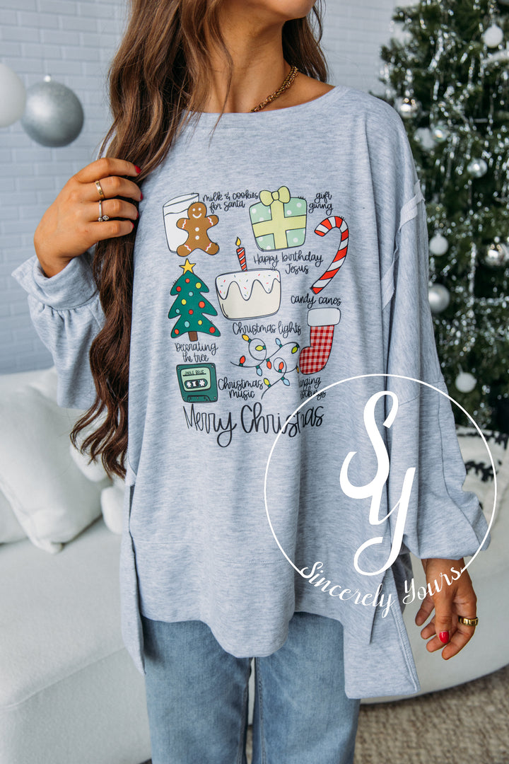 Christmas Things Sweatshirt - Gray