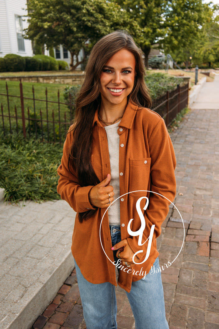 Cold Brew Babe Jacket- Pecan Heather