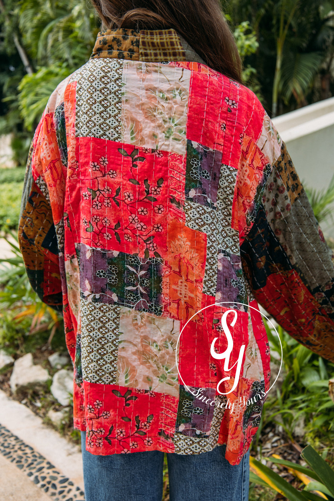 The Ruth Jacket - Pink/Navy Multi