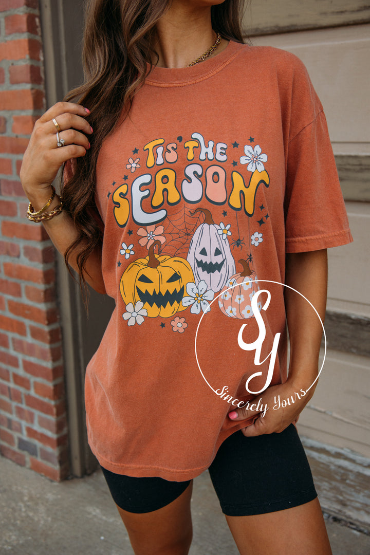 Tis The Season Halloween Tee - Orange