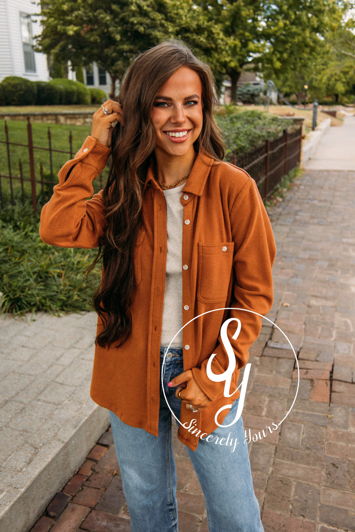 Cold Brew Babe Jacket- Pecan Heather