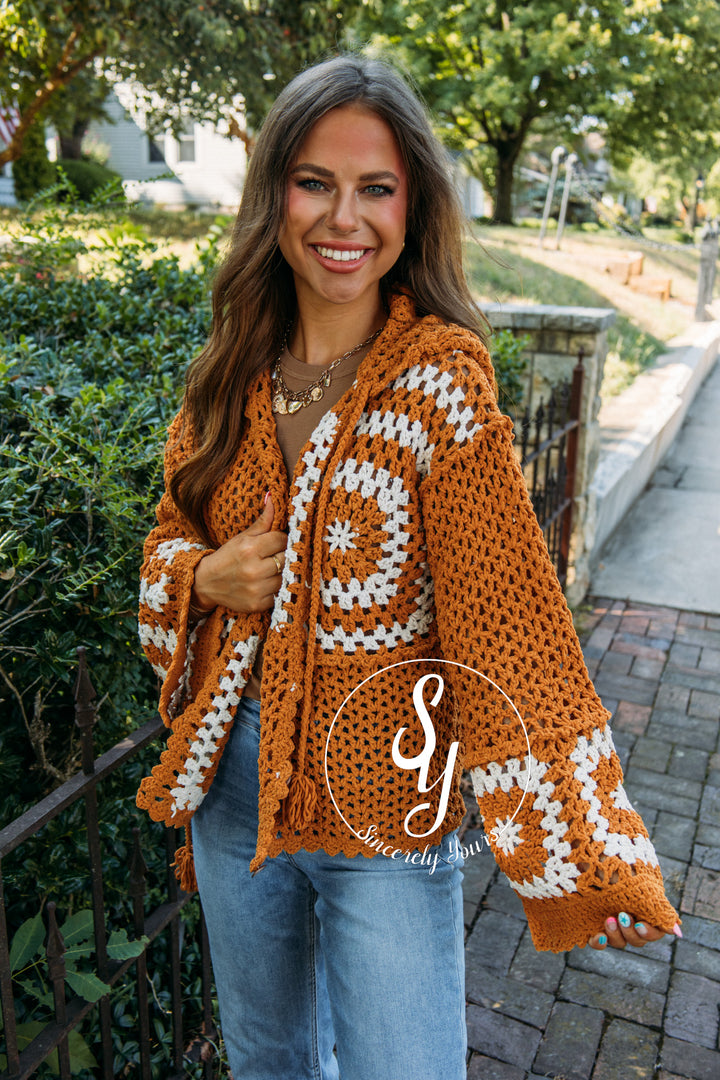Fireplace Cozy Sweater- Cinnamon
