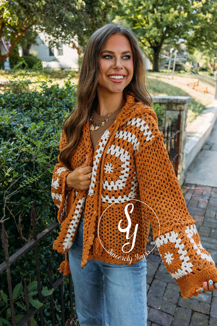 Fireplace Cozy Sweater- Cinnamon