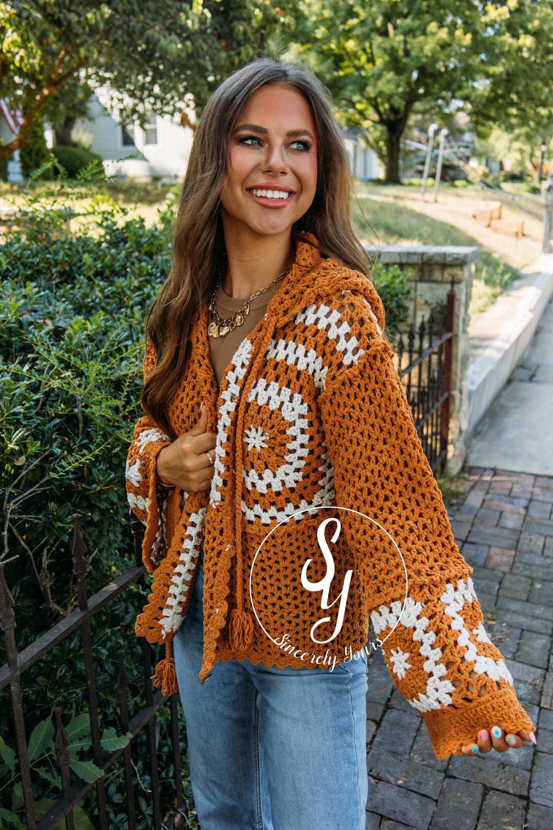 Fireplace Cozy Sweater- Cinnamon