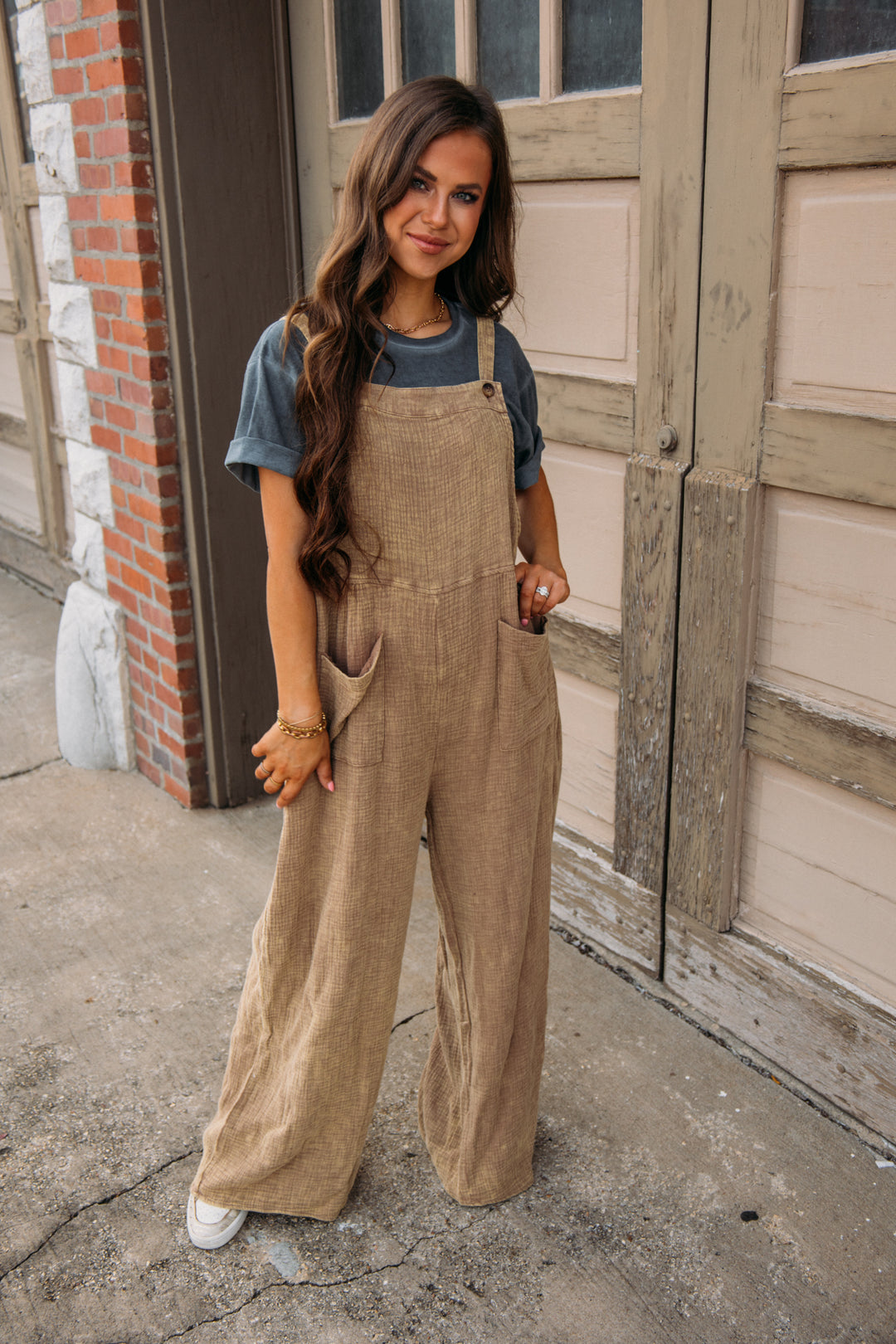 On Bali Time Jumpsuit - Taupe