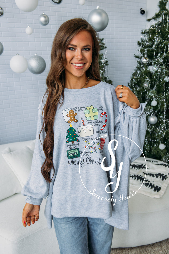 Christmas Things Sweatshirt - Gray