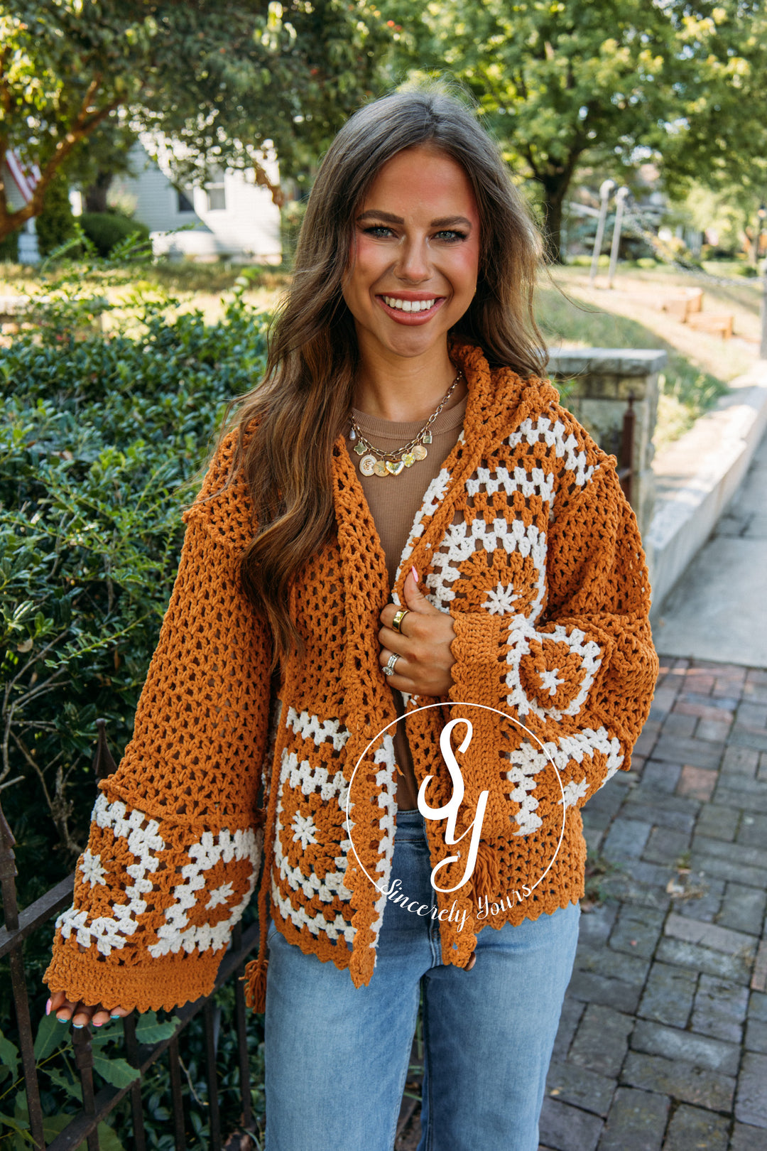 Fireplace Cozy Sweater- Cinnamon
