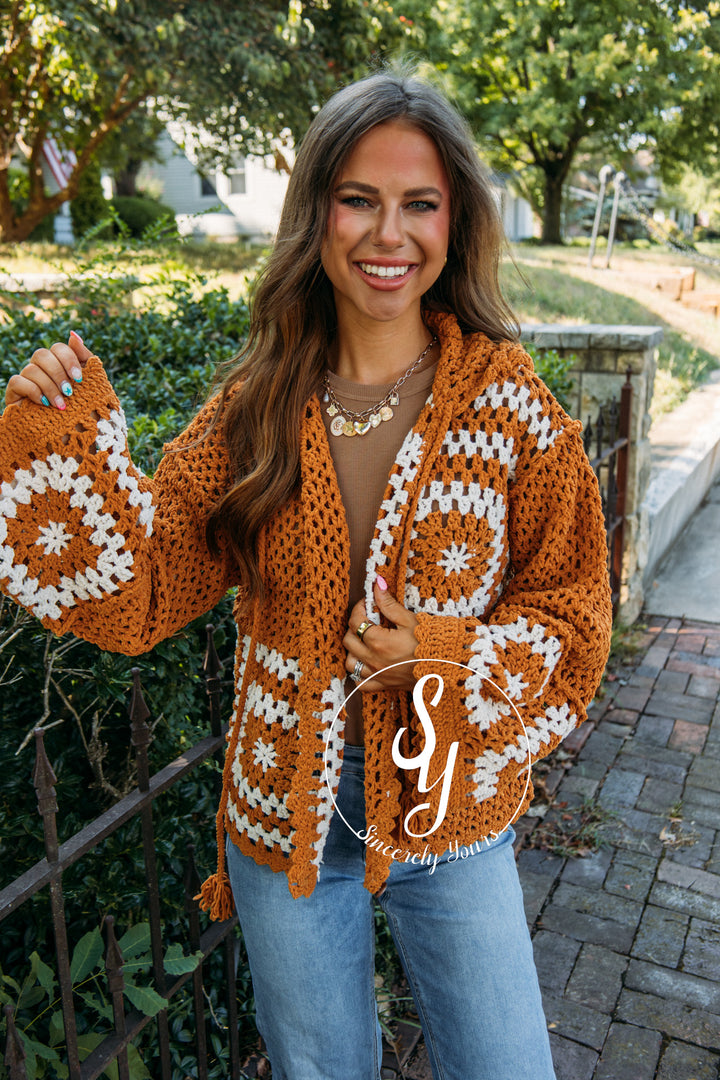 Fireplace Cozy Sweater- Cinnamon