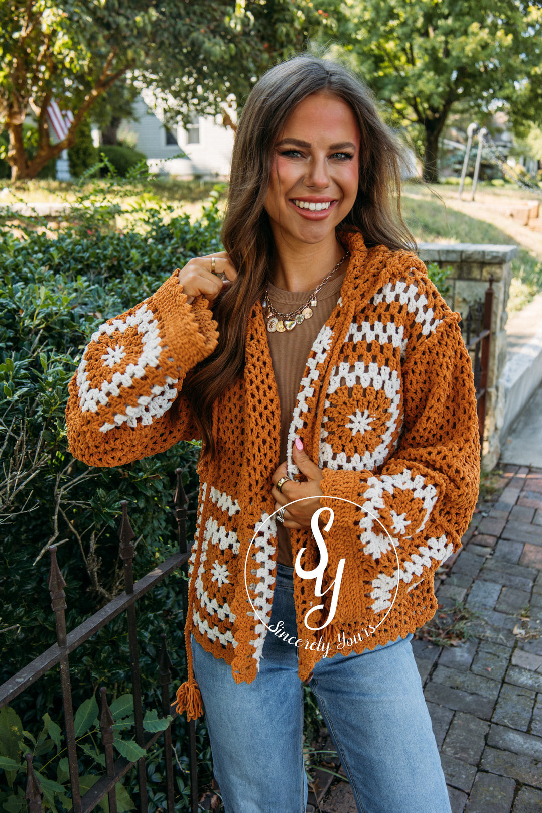 Fireplace Cozy Sweater- Cinnamon