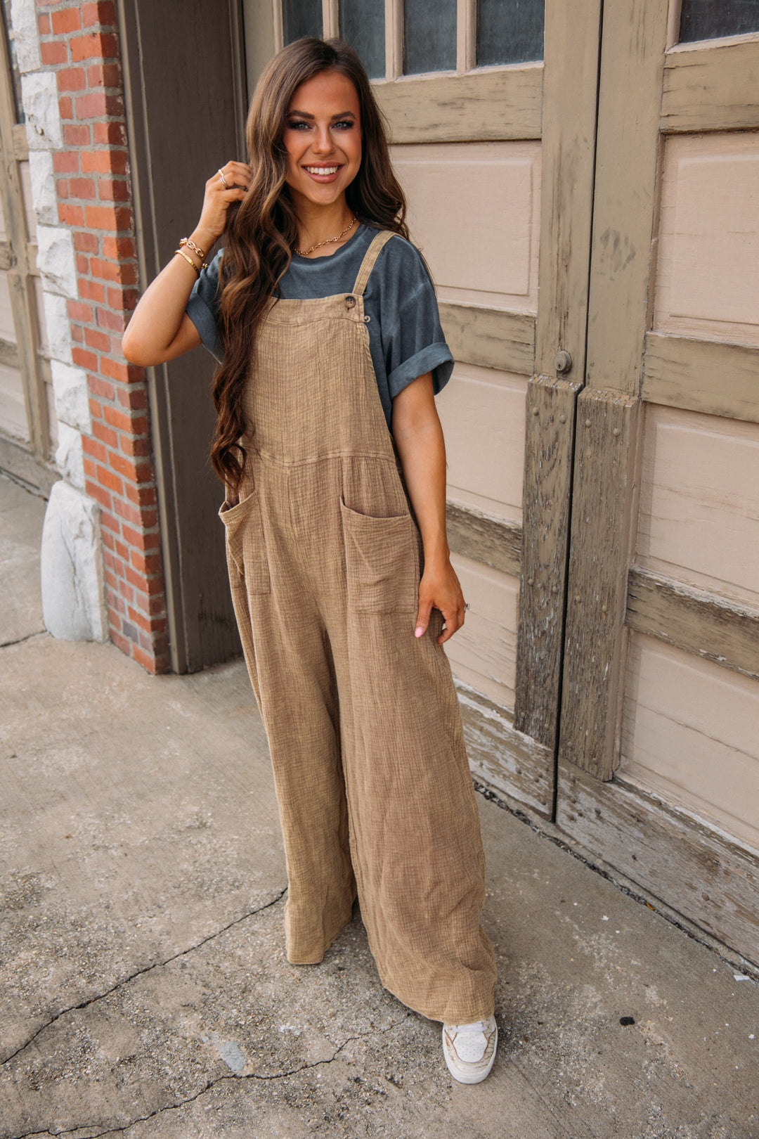 On Bali Time Jumpsuit - Taupe