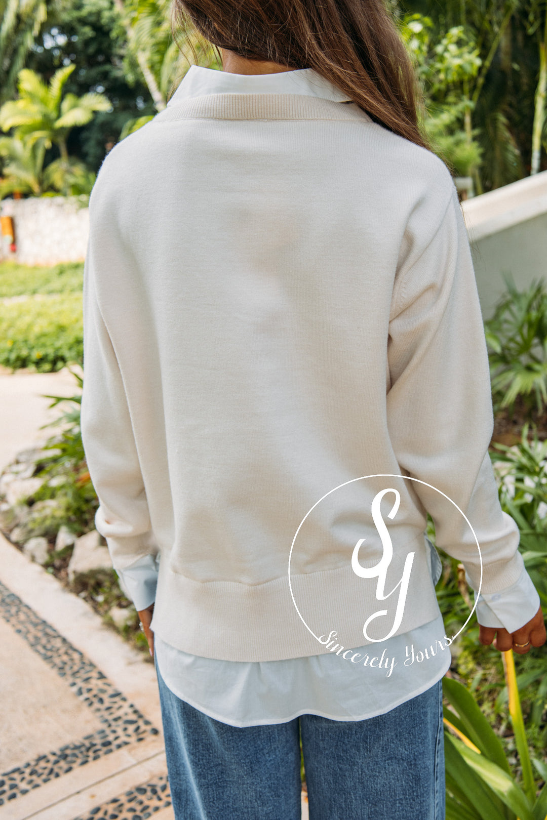 Layer It All Top - Ivory/White