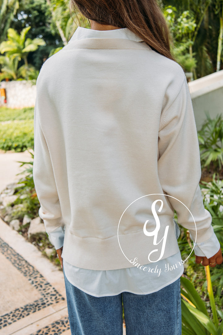 Layer It All Top - Ivory/White