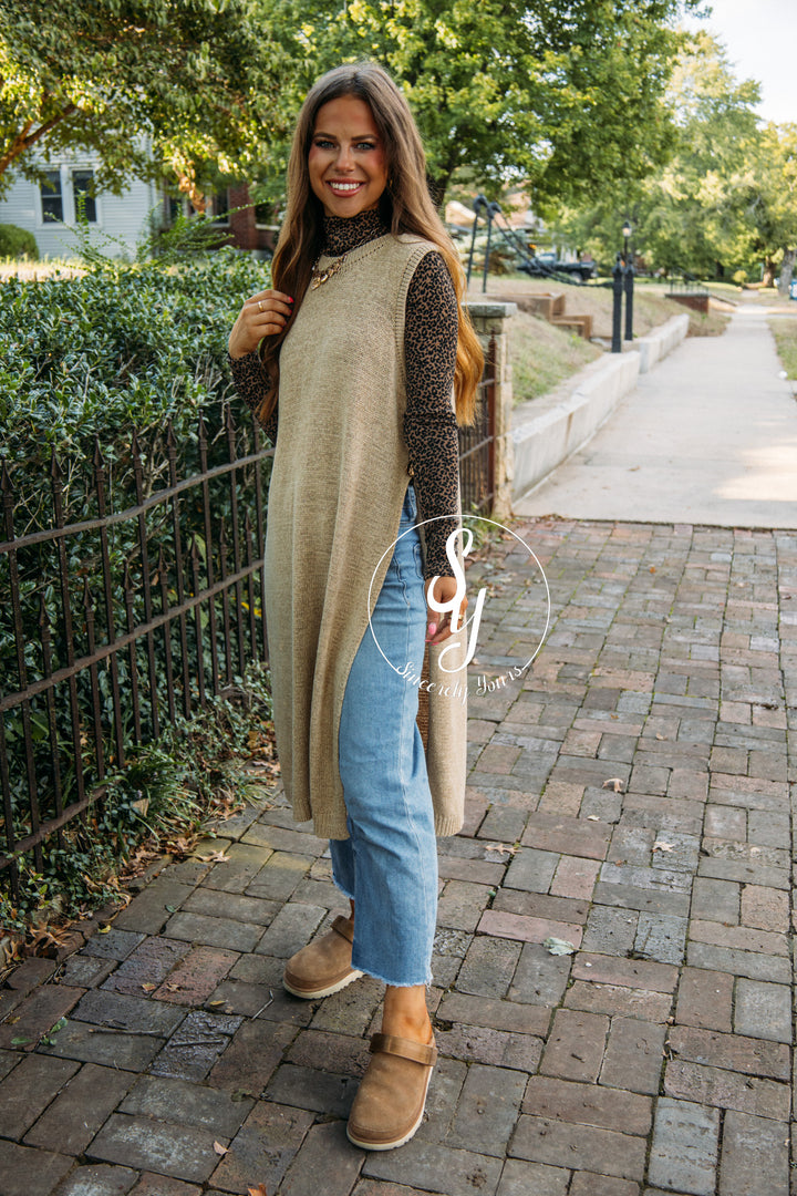 Stepping Up Sweater - Oat Latte