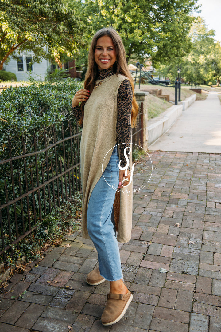 Stepping Up Sweater - Oat Latte