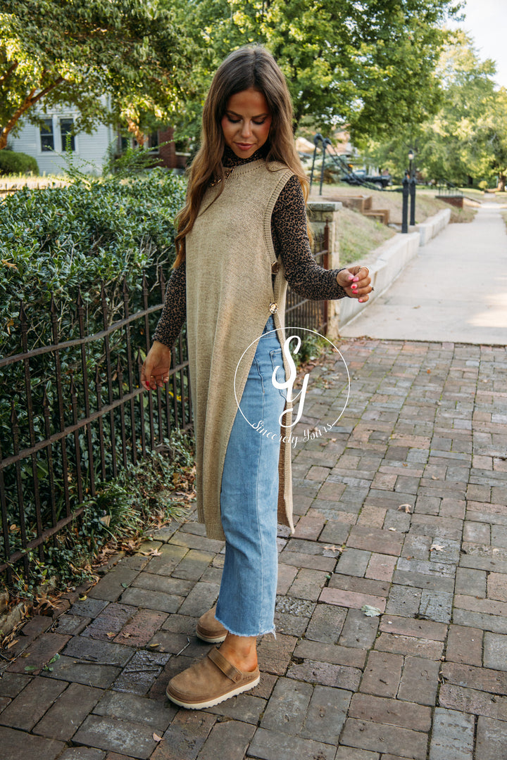 Stepping Up Sweater - Oat Latte