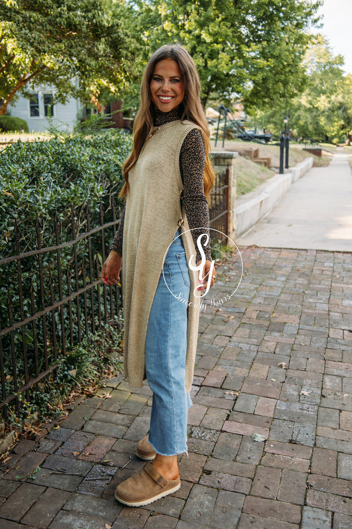 Stepping Up Sweater - Oat Latte