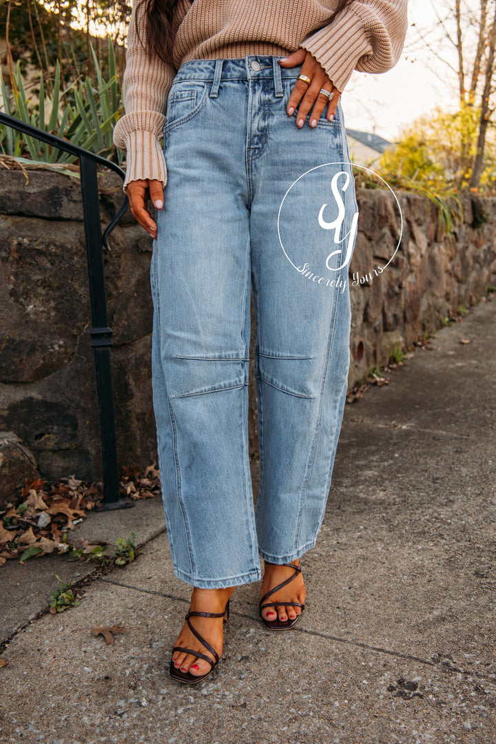 TayTay Barrel Denim - Tingle