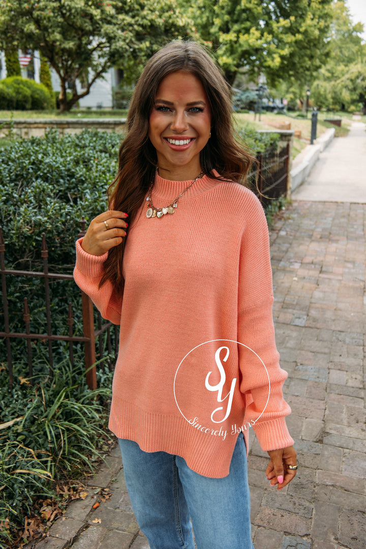 Audrey Sweater- Salmon Pink