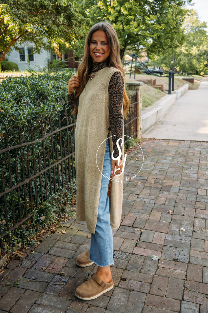 Stepping Up Sweater - Oat Latte