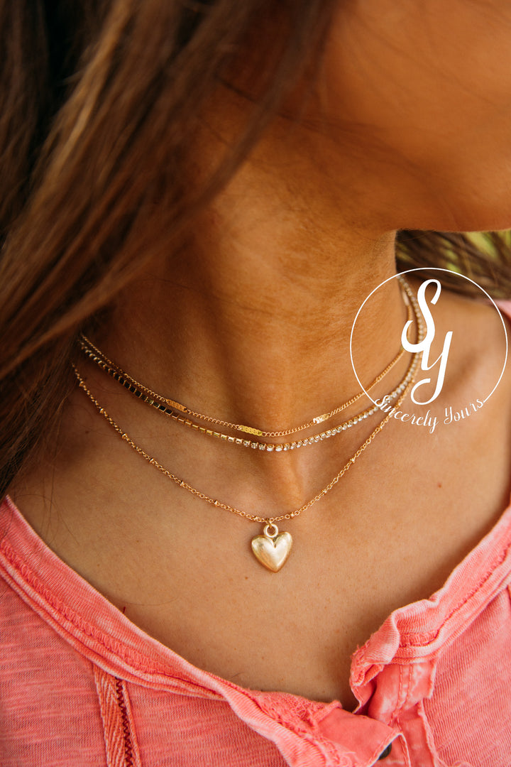 Had Your Heart Necklace - Gold