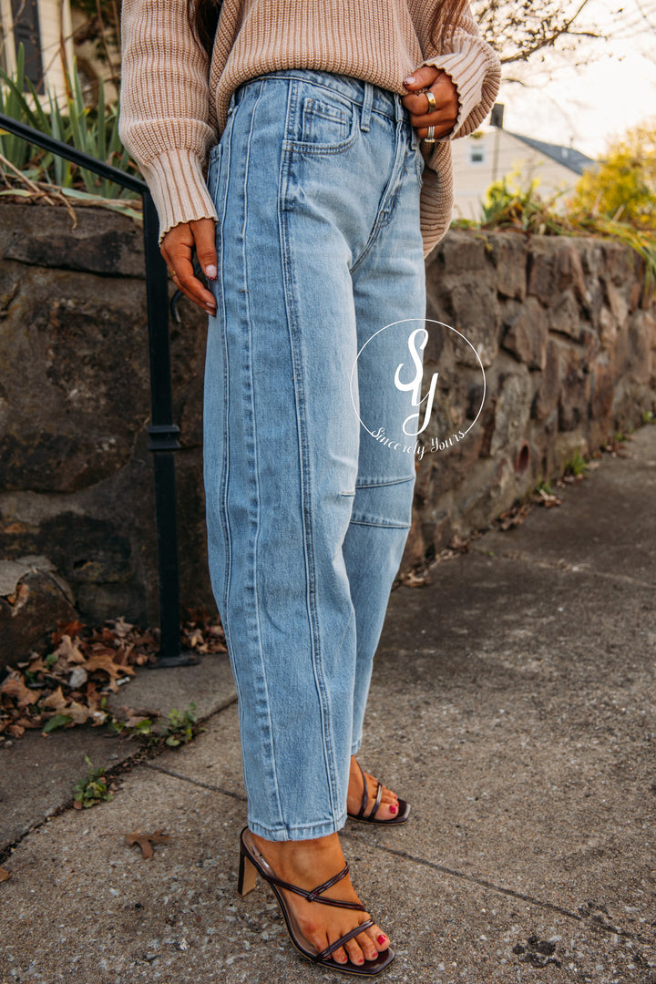 TayTay Barrel Denim - Tingle