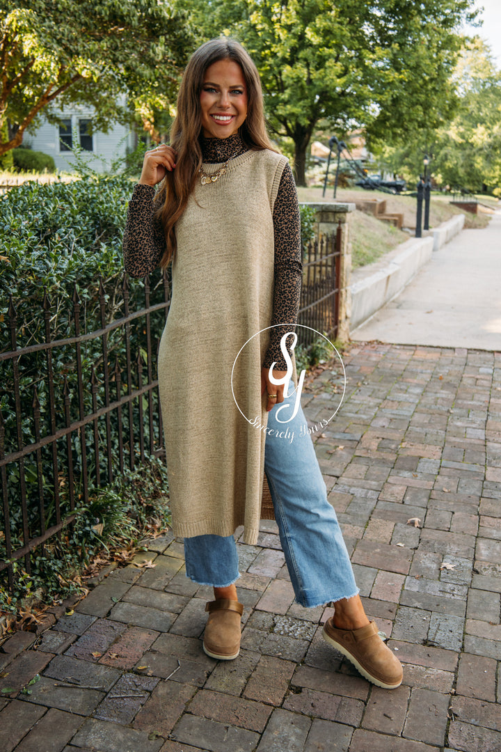 Stepping Up Sweater - Oat Latte