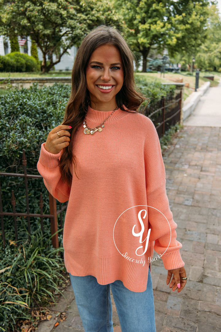 Audrey Sweater- Salmon Pink
