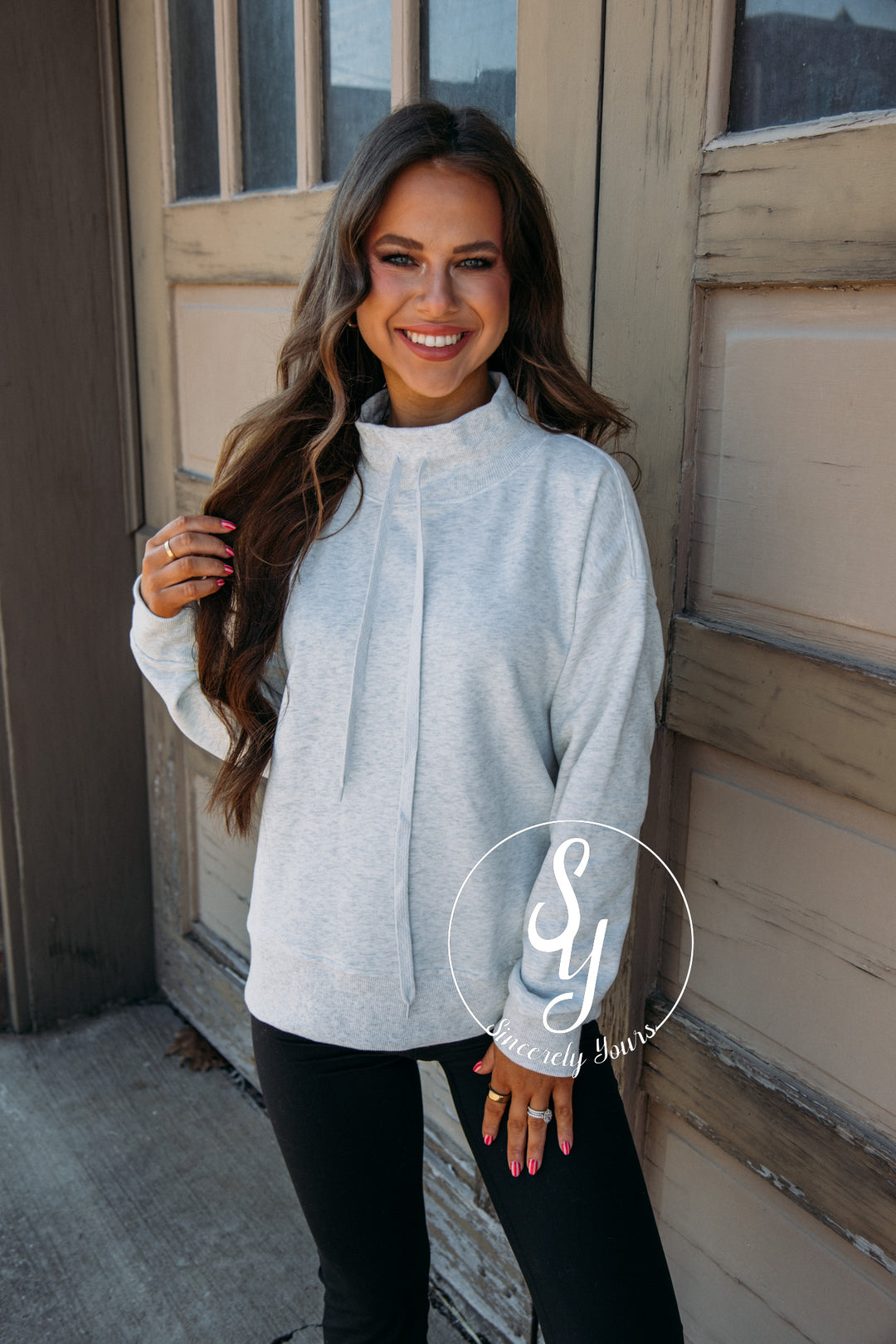 Always Relaxed Mock Neck - H. Grey