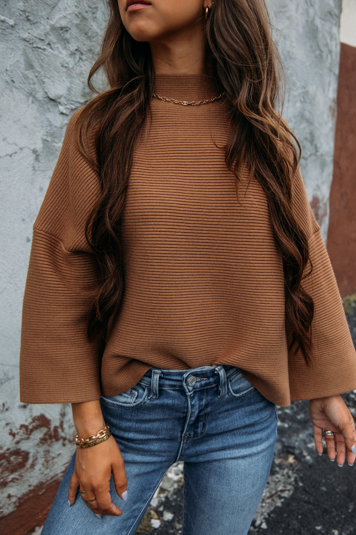 Switching Sides Sweater - Camel