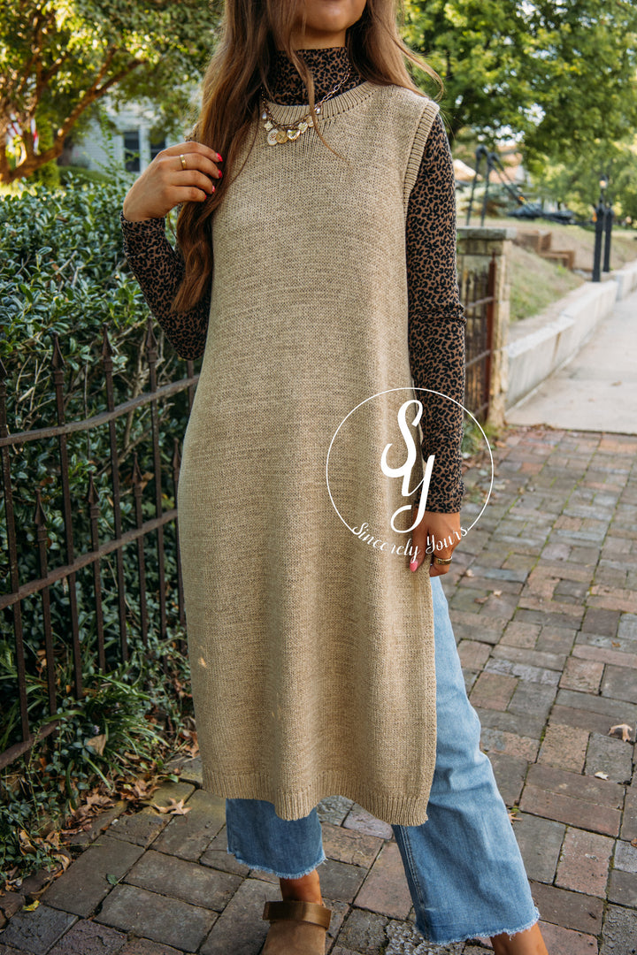 Stepping Up Sweater - Oat Latte