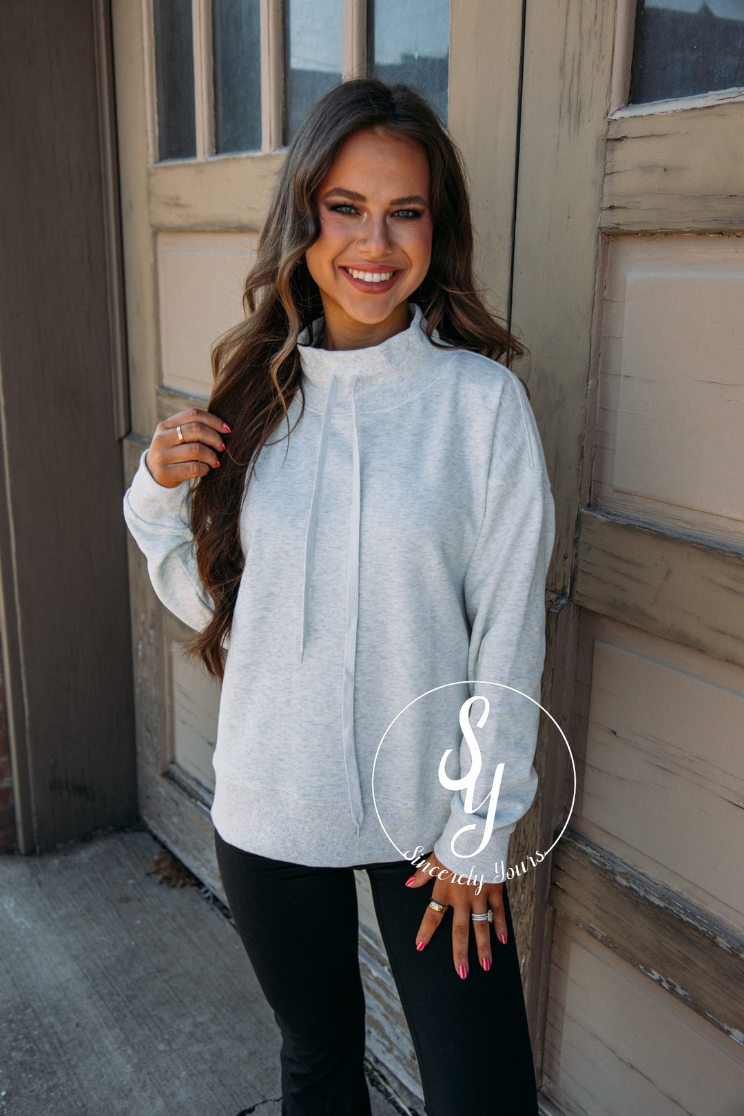 Always Relaxed Mock Neck - H. Grey