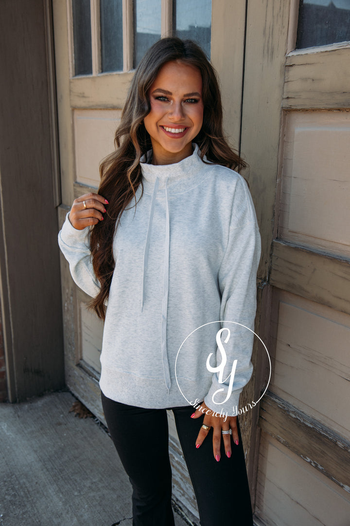 Always Relaxed Mock Neck - H. Grey