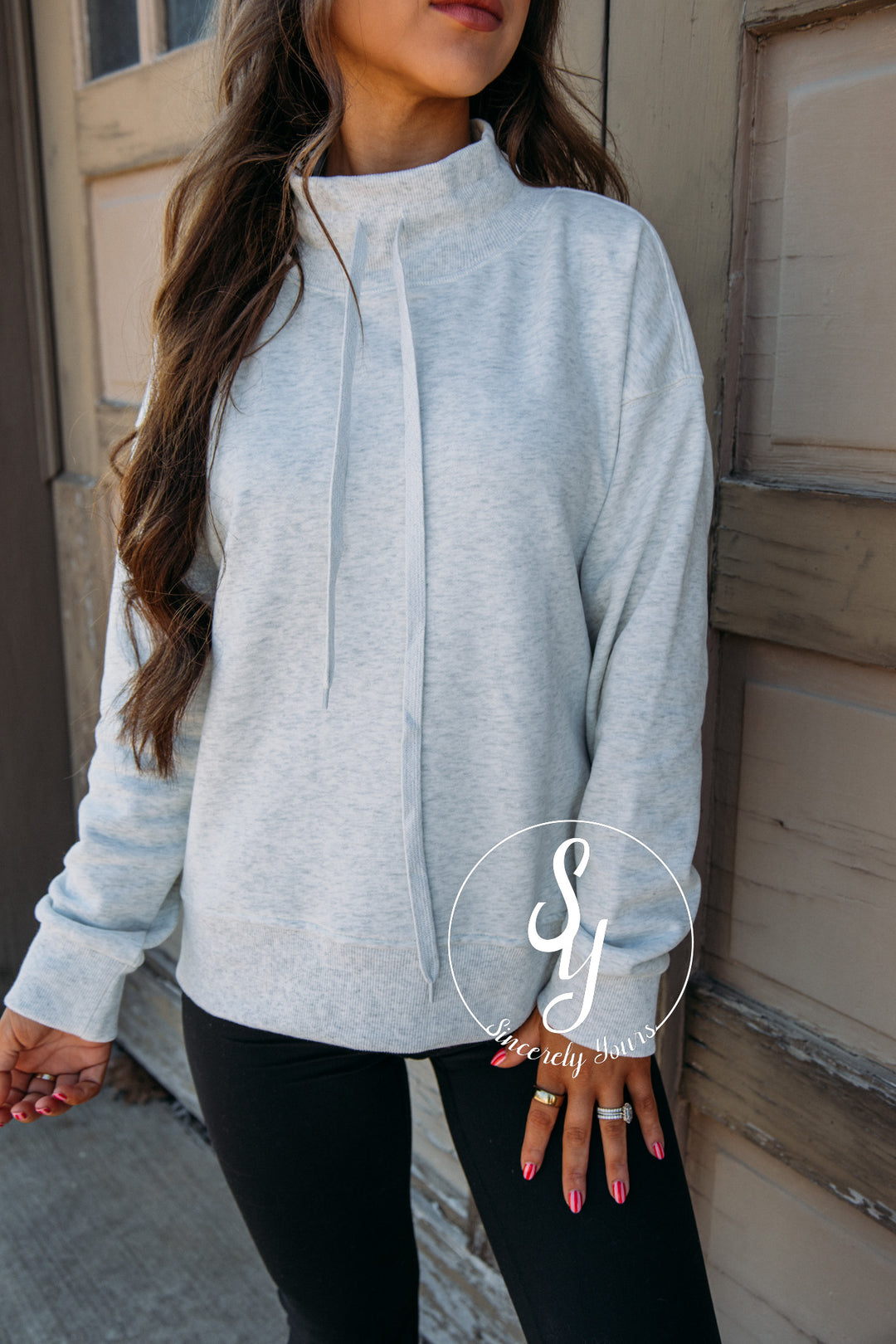 Always Relaxed Mock Neck - H. Grey