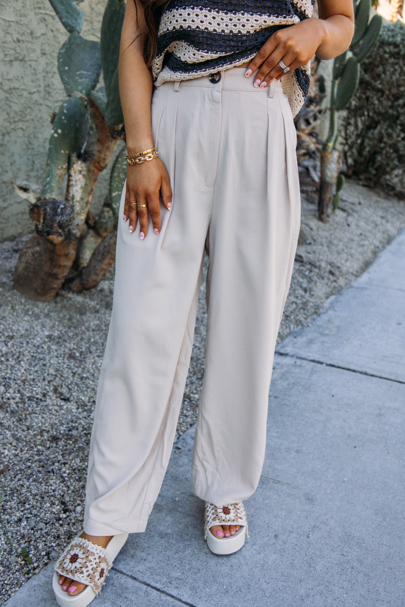 See Ya Tomorrow Pants -Beige