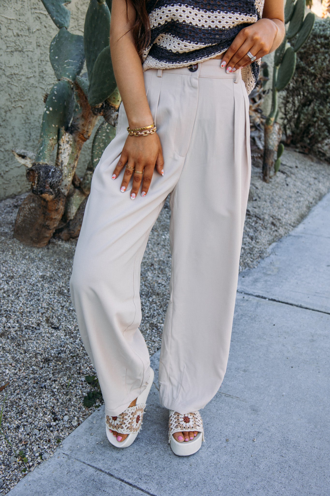 See Ya Tomorrow Pants -Beige