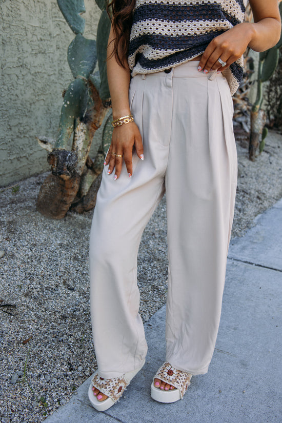 See Ya Tomorrow Pants -Beige