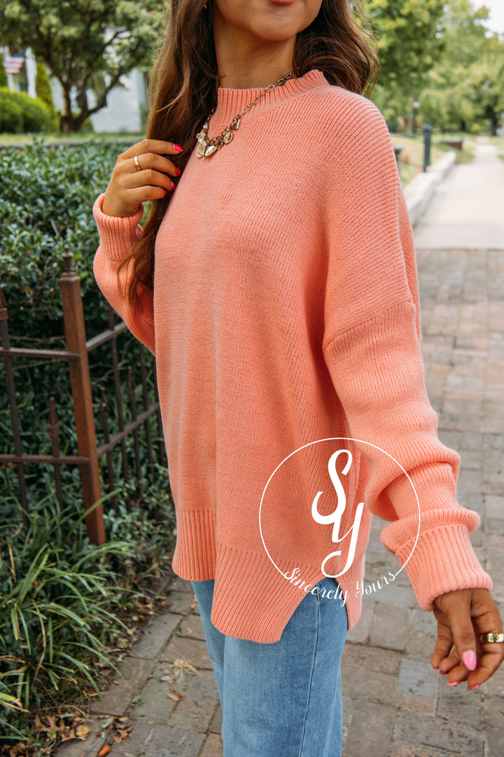 Audrey Sweater- Salmon Pink
