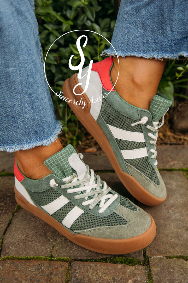 Steve Madden: Verdict Sneaker- Green Multi