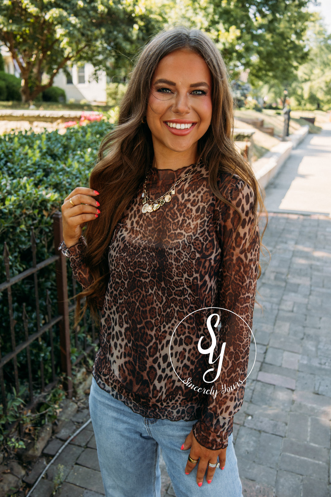 Wild Thing Mesh Top- Leopard