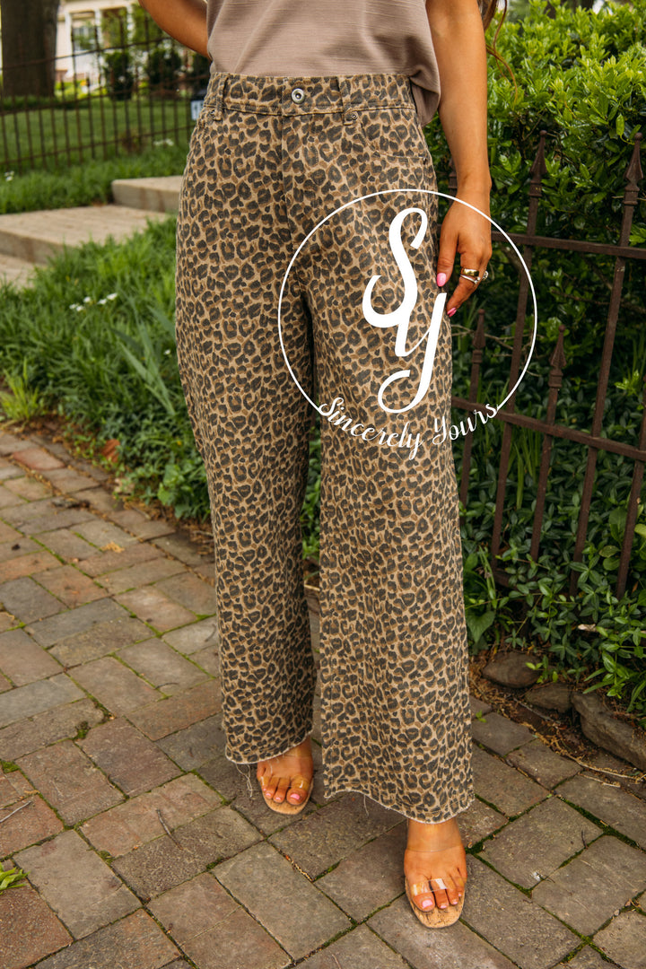 Good Dream Leopard Pants- Mocha